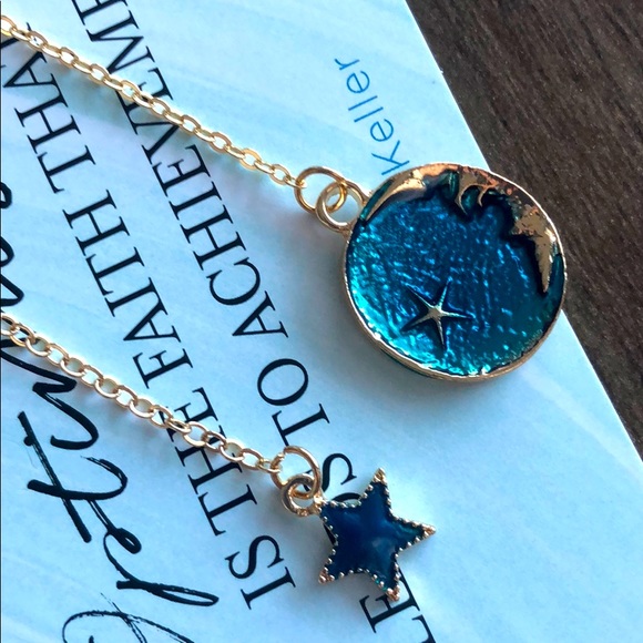 Planet & star earrings - Picture 2 of 3